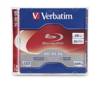 Verbatim 97536 Bd-re Dl, , 50gb, 2x, Branded, 1pk Jewel Case, Taa