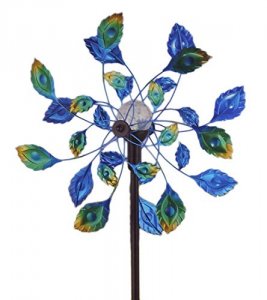 Summerfield 10018666 7534; Peacock Tail Windmill Garden Stake