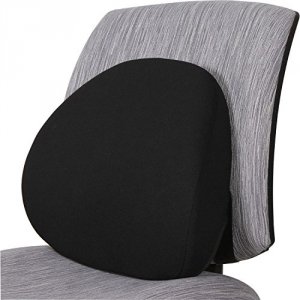 Lorell LLR42170 Ergo Fabric Lumbar Back Support - Black