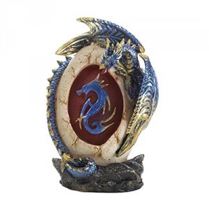 Dragon 10018620 Blue Dragon Egg Statue