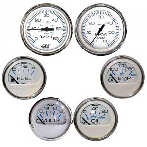 Faria KTF063 Faria Chesapeake White Wstainless Steel Bezel Boxed Set O