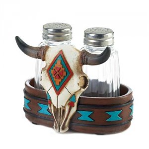 Accent 10018691 Bison Skull Salt  Pepper Shakers