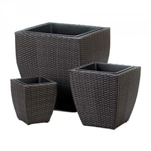 Summerfield 10018730 Tuscany Wicker Square Planters