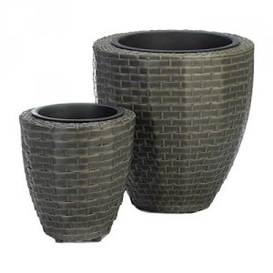 Summerfield 10018733 Monterey Wicker Round Planters