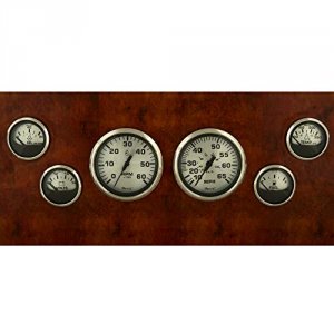 Faria KTF0184 Faria Spun Silver Box Set Of 6 Gauges F Inboard Engines 