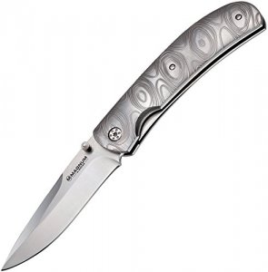 Magnum 01GL140 Festive Fldg Knife-3.5in Blade-stainless Steel Hndl