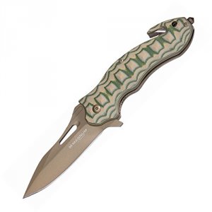 Magnum 01GL141 Delta Romeo Folding Knife-3.38in Blade-two Toned Hndl