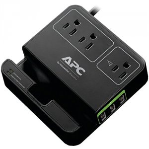 Apc P3U3B Apc(r)  3-outlet Surgearrest(r) Surge Protector With 3 Usb P