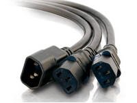 C2g 29818 6ft 16 Awg 1-to-2 Power Cord Splitter (1 Iec320c14 To 2 Iec3