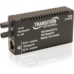 Transition M/E-TX-FX-01-LA Stand-alone Mini Fast Ethernet Media Conver