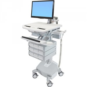 Ergotron SV44-1292-1 Styleview Cart With Lcd Arm, Life Powered, 9 Draw