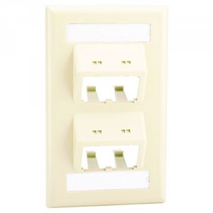 Panduit CFPSL4EIY Mini-com Classic Series Sloped Faceplates With Label