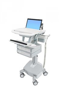 Ergotron SV44-1142-1 Styleview Laptop Cart, Life Powered, 4 Drawers