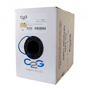 C2g 56019 1000ft Cat6 Bulk Ethernet Network Cable-solid Utp-plenum Cmp