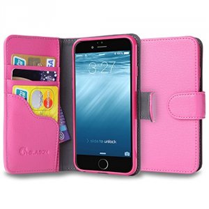 I-blason IP6-47-LB-PINK Leatherbook Folio Wallet