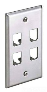 Panduit CFP4SY Mini-com Stainless Steel Faceplate