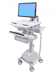 Ergotron SV44-12A2-1 Styleview Cart With Lcd Arm, Life Powered, 2 Draw