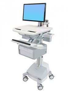 Ergotron SV44-12B1-1 Styleview Cart With Lcd Pivot, Life Powered, 1 Ta