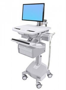 Ergotron SV44-12C2-1 Styleview Cart With Lcd Arm, Life Powered, 2 Tall