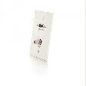 C2g 41024 Vga And 3.5mm Audio Pass Through Single Gang Wall Plate