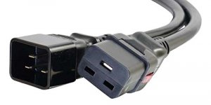 C2g 10367 10ft Locking C19 To C20 15a 250v Power Cord Black