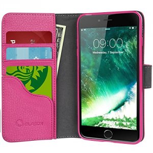 I-blason IP7P-LTHBOOK-PNK Leatherbook Wallet Case