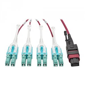 Tripp N858-15M-3X8-MG 24-fiber Mtp Mpo Om4 Base-8 Mmf Trunk Cable 4010