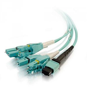 C2g 31326 2m Mpo To 4 Duplex Lc Fiber Breakout Cable Om3 Riser Rated (