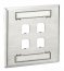 Panduit CFPL4S-2GY Mini-com Stainless Steel Faceplate