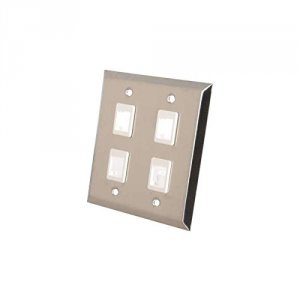 C2g 37097 - Mounting Plate - 4 Ports (pack Of 2)