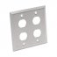 Tripp N206-FP04-IND Rj45 Bulkhead Wall Plate 4 Cutouts Industrial Meta