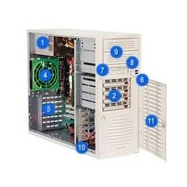 Supermicro CSE-733TQ-645 System Cabinet - Mid Tower - Extended Atx - 2