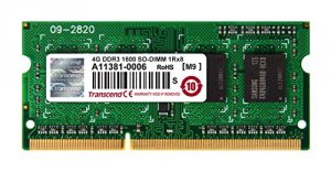 Transcend TS512MSK64V6H Ddr3 1600 So-dimm 4gb 11-11-11 1rx8