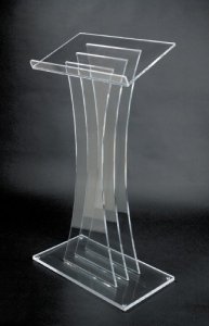 Amplivox SN306500 Contemporary Clear Acrylic Lectern