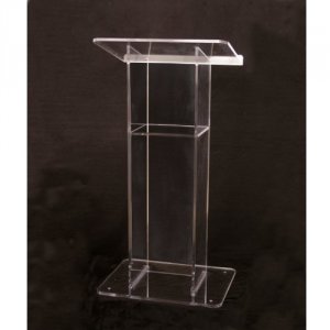 Amplivox SN354000 Clear Inchhinch Style Acrylic Lectern