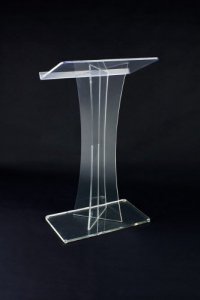 Amplivox SN352000 X Clear Acrylic Floor Lectern