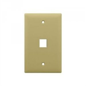 Unirise WP-1P-IVY 1port Wall Plate, Single Gang, Ivory