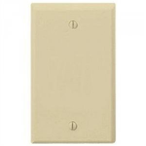 Unirise WP-BLANK-IVY Blank Wall Plate, Single Gang, Ivory