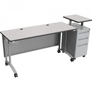 Mooreco 90458-4623-PL Podium Desk Set - 72in Graphite Nebula