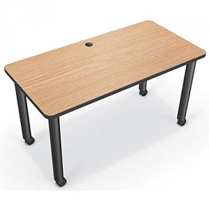 Mooreco 27742-7928-BK Modular Conference Tables - Rectangle Oak Top