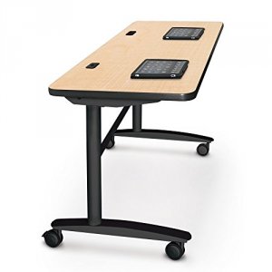 Mooreco 90071-7928-BK Lumina Conference  Training Tables - Half Round 