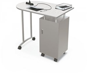 Mooreco 91170 Mobile Teacher Station - Silver Base - Grey Nebula Top -