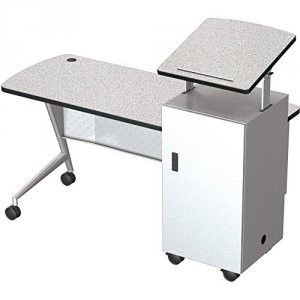 Mooreco 58229-4623-PL Trend Podium Desk Grey Nebula