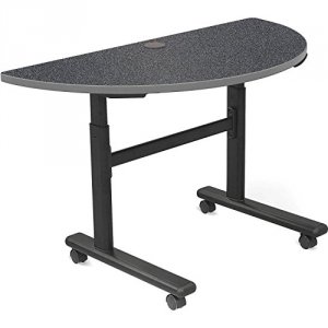 Mooreco 90178-4623-PL Height Adjustable Flipper Table - Half Round Gre