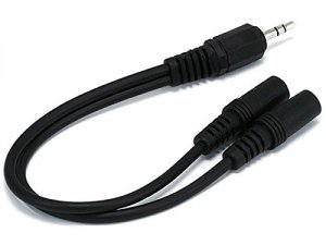 Monoprice 667 Stereo Plugtwo Stereo Jack Cable 6in