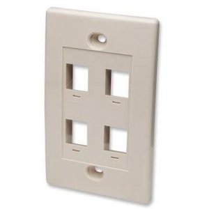 Intellinet 162951 4 Outlet Ivory Wall Plate