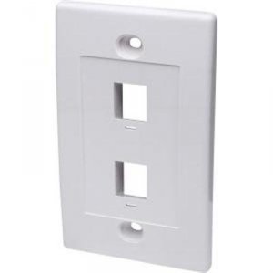 Intellinet 163293 2 Outlet White Wall Plate