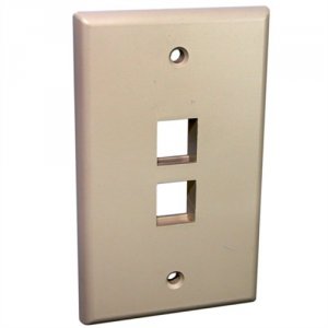 Unirise WP-2P-IVY 2port Wall Plate, Single Gang, Ivory