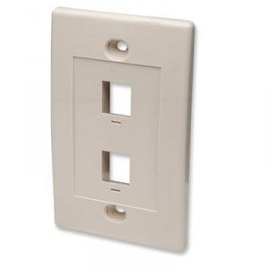 Intellinet 162838 2 Outlet Ivory Wall Plate