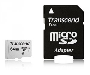 Transcend TS64GUSD300S-A 64gb Uhs-i U1 Microsdxc With Adapter